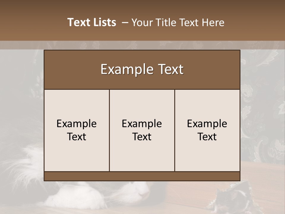 A Cat Laying On The Floor Next To A Mouse PowerPoint Template