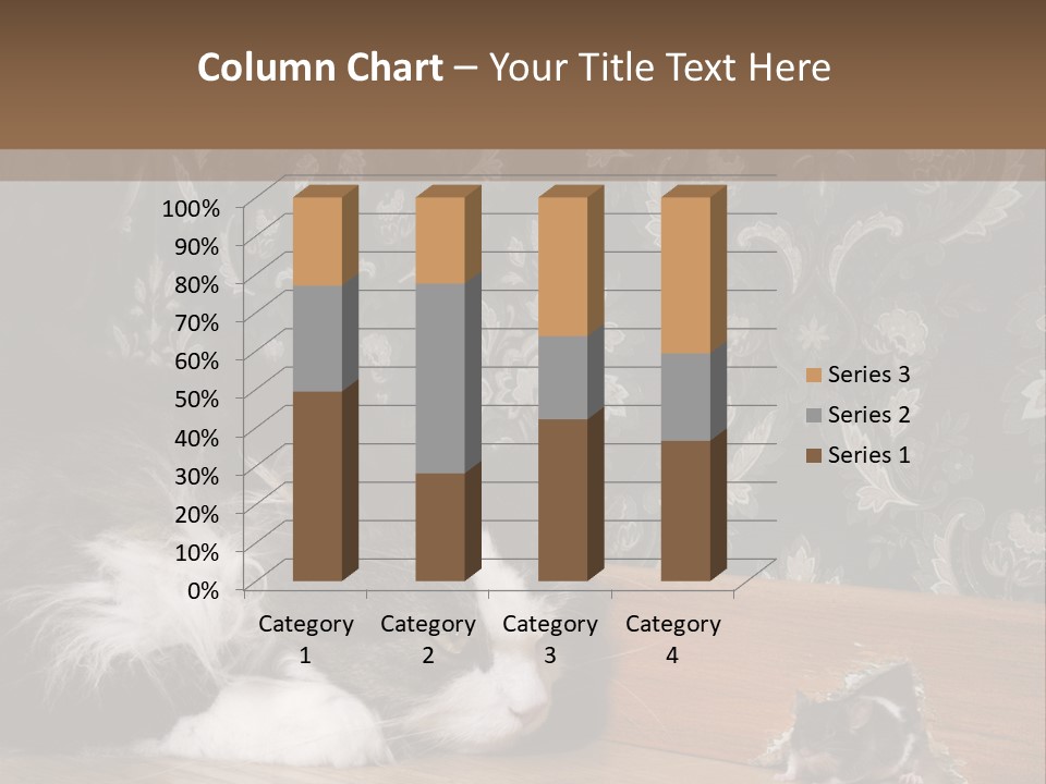 A Cat Laying On The Floor Next To A Mouse PowerPoint Template