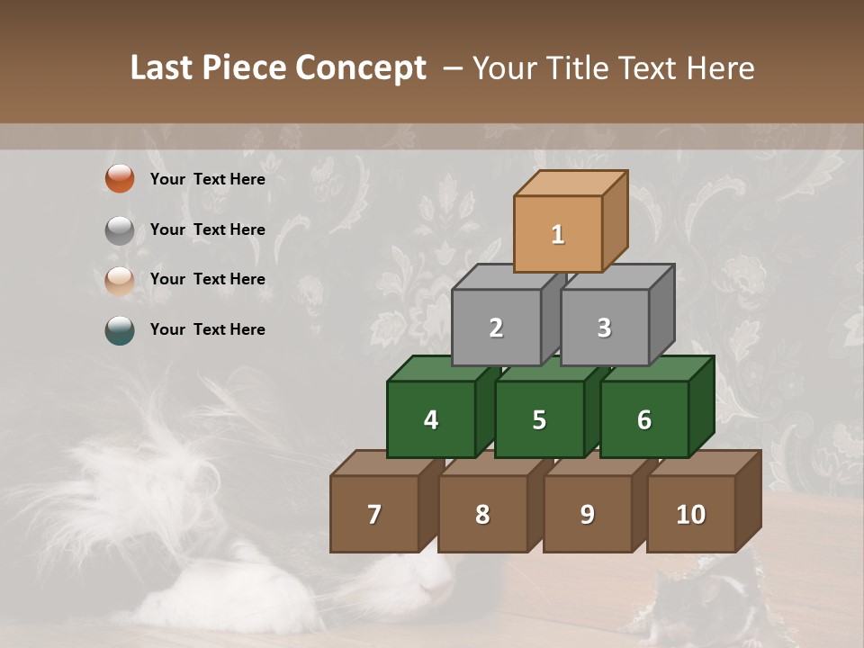 A Cat Laying On The Floor Next To A Mouse PowerPoint Template