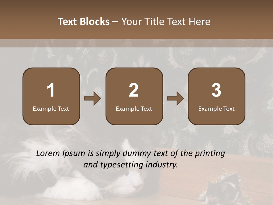 A Cat Laying On The Floor Next To A Mouse PowerPoint Template