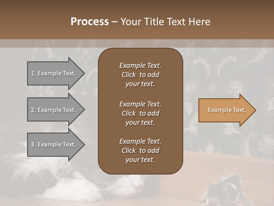 A Cat Laying On The Floor Next To A Mouse PowerPoint Template