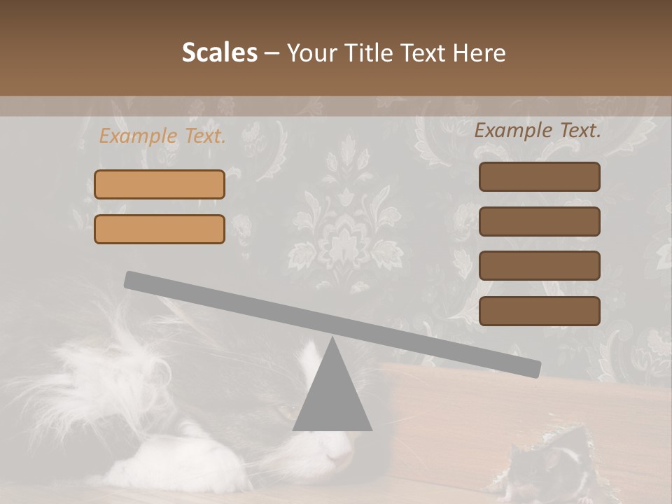 A Cat Laying On The Floor Next To A Mouse PowerPoint Template