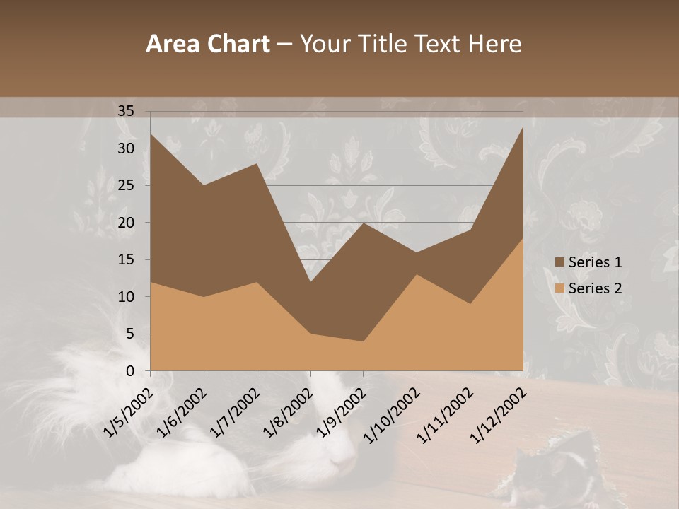 A Cat Laying On The Floor Next To A Mouse PowerPoint Template