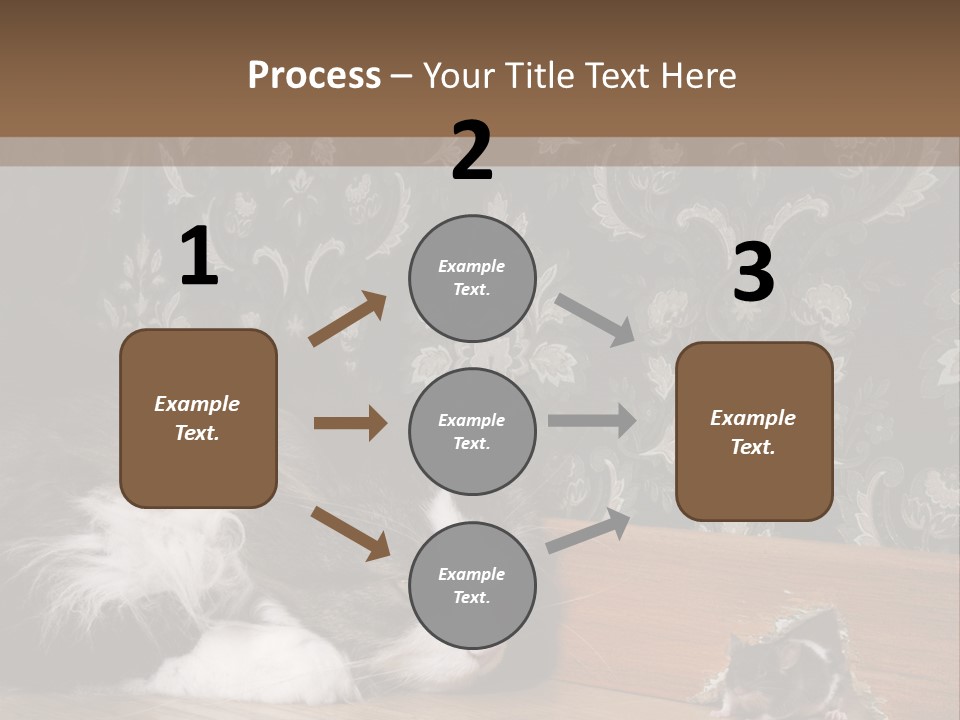 A Cat Laying On The Floor Next To A Mouse PowerPoint Template