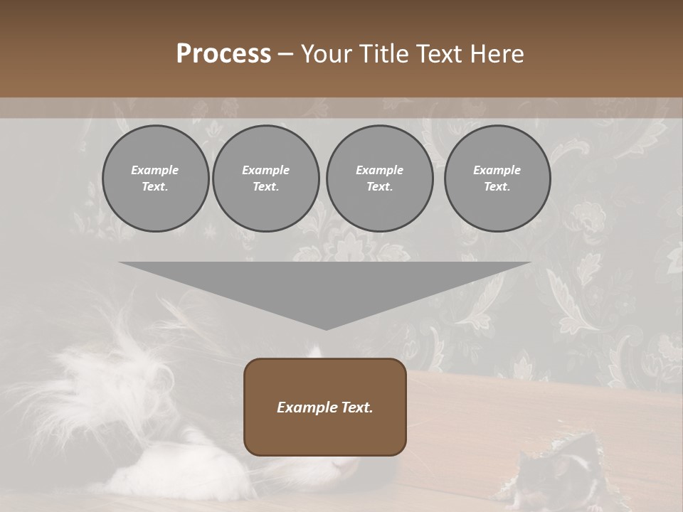 A Cat Laying On The Floor Next To A Mouse PowerPoint Template