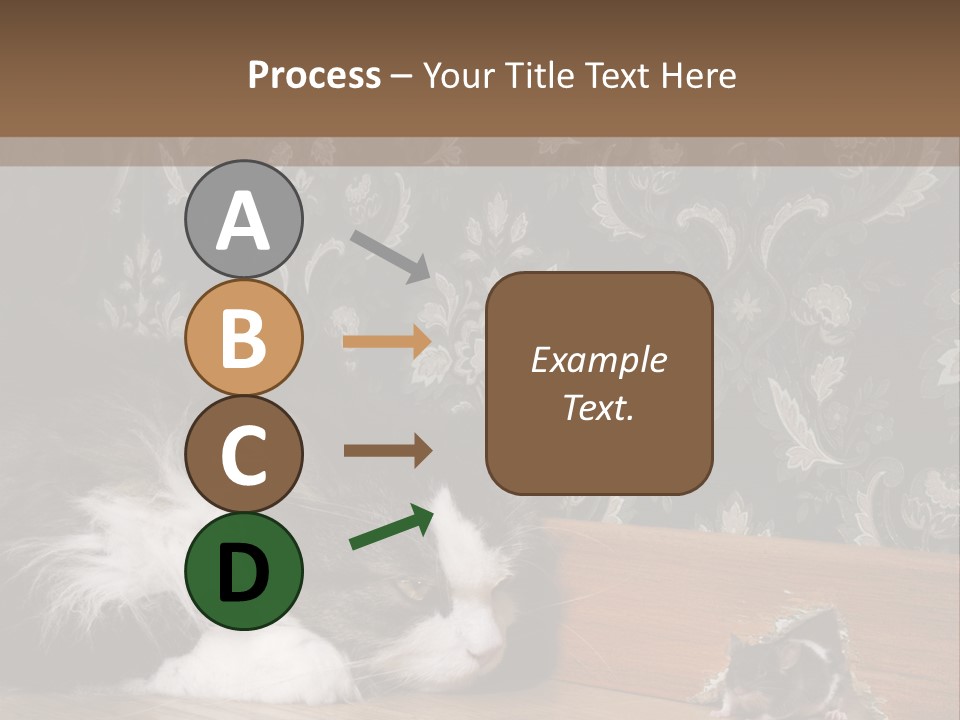 A Cat Laying On The Floor Next To A Mouse PowerPoint Template