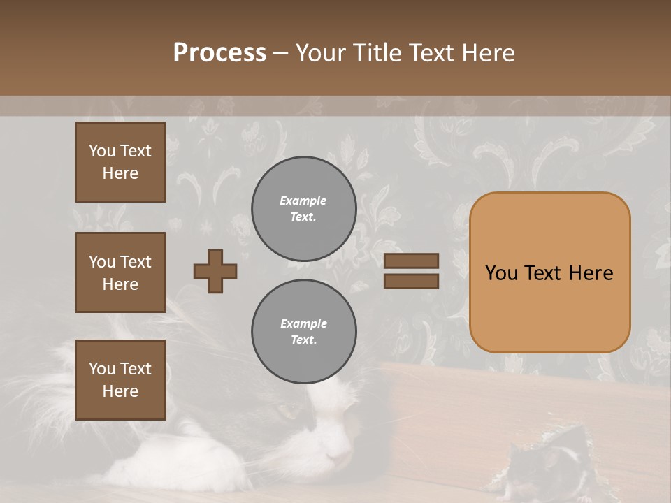 A Cat Laying On The Floor Next To A Mouse PowerPoint Template