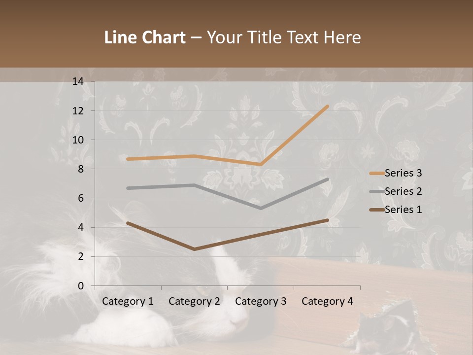 A Cat Laying On The Floor Next To A Mouse PowerPoint Template