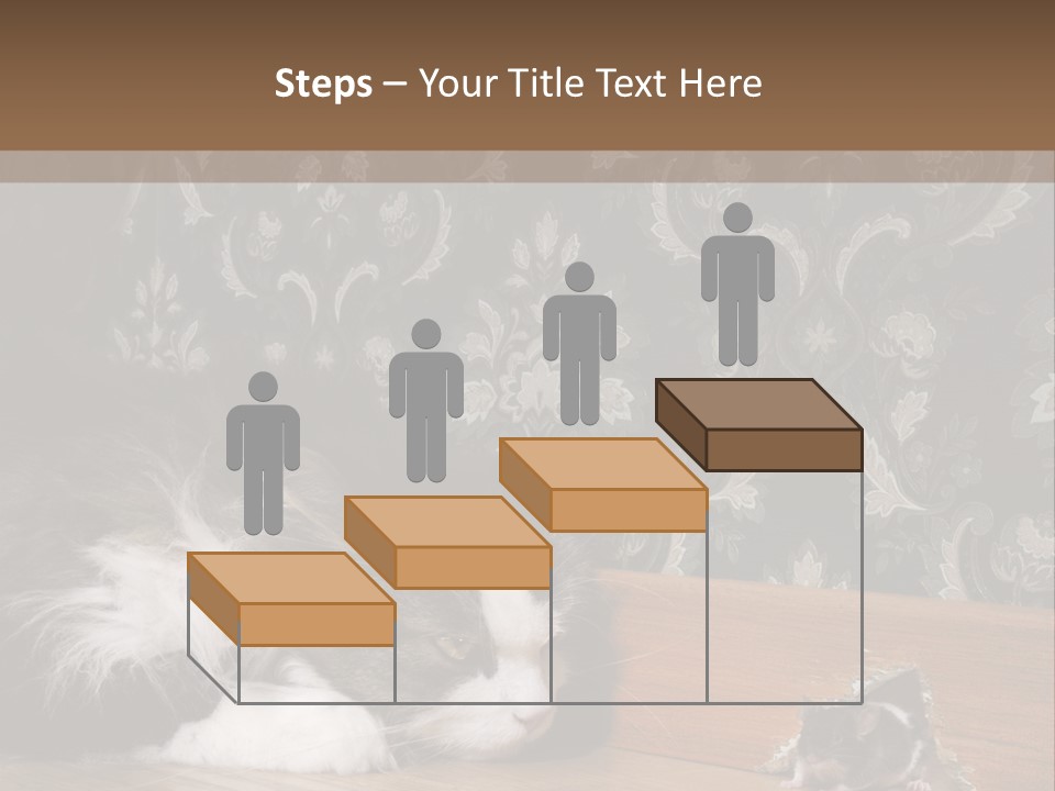 A Cat Laying On The Floor Next To A Mouse PowerPoint Template