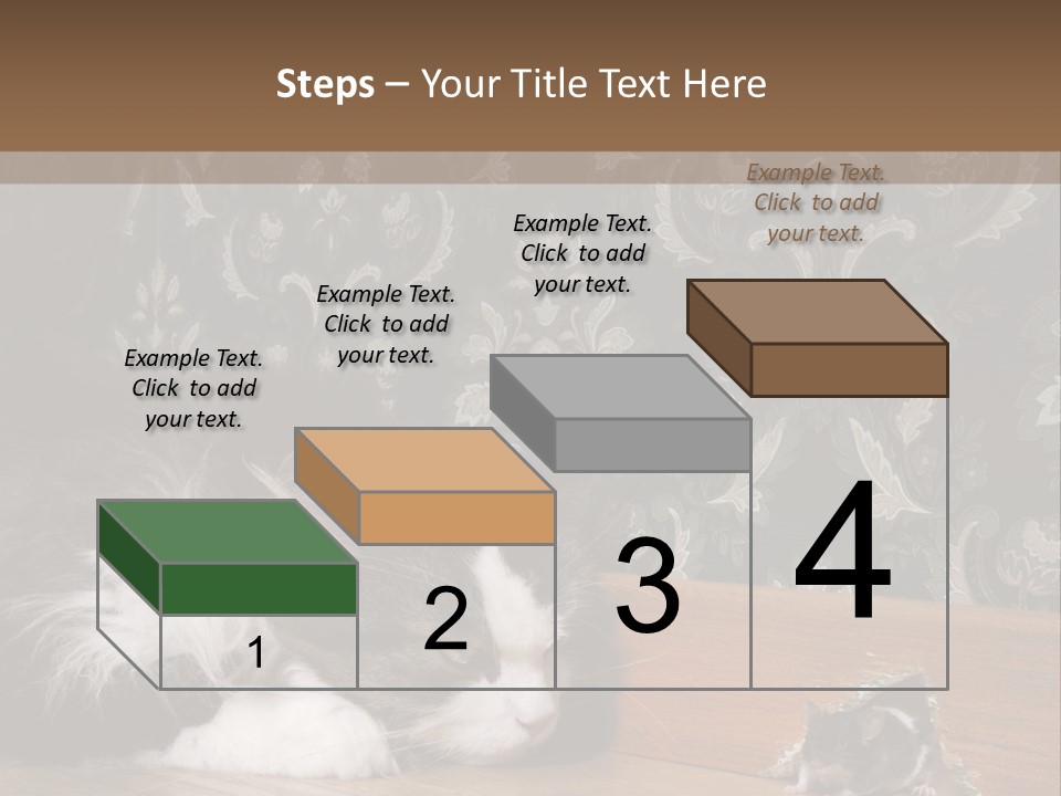 A Cat Laying On The Floor Next To A Mouse PowerPoint Template