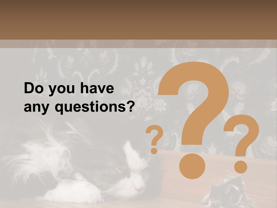 A Cat Laying On The Floor Next To A Mouse PowerPoint Template