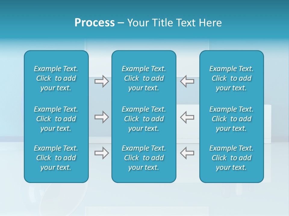 Blue Modern Living Room With Blank Canvas PowerPoint Template