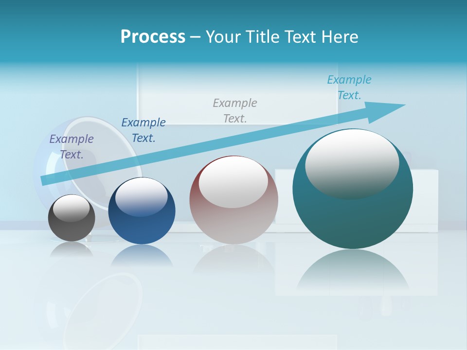 Blue Modern Living Room With Blank Canvas PowerPoint Template