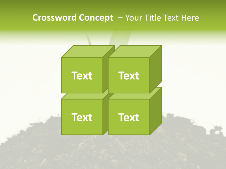 Corn Sprout In Soil PowerPoint Template