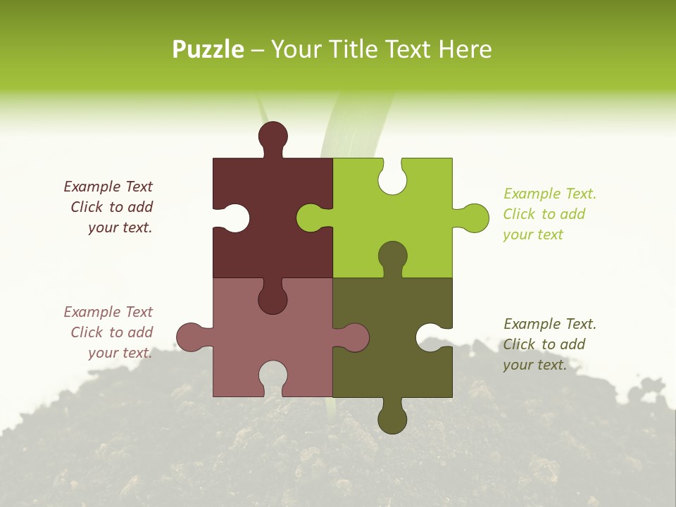 Corn Sprout In Soil PowerPoint Template