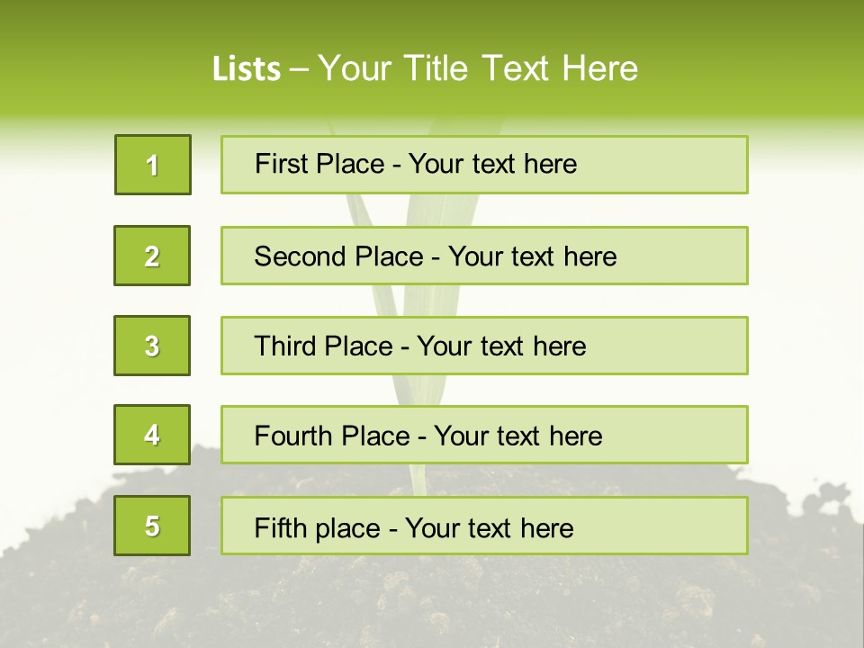 Corn Sprout In Soil PowerPoint Template