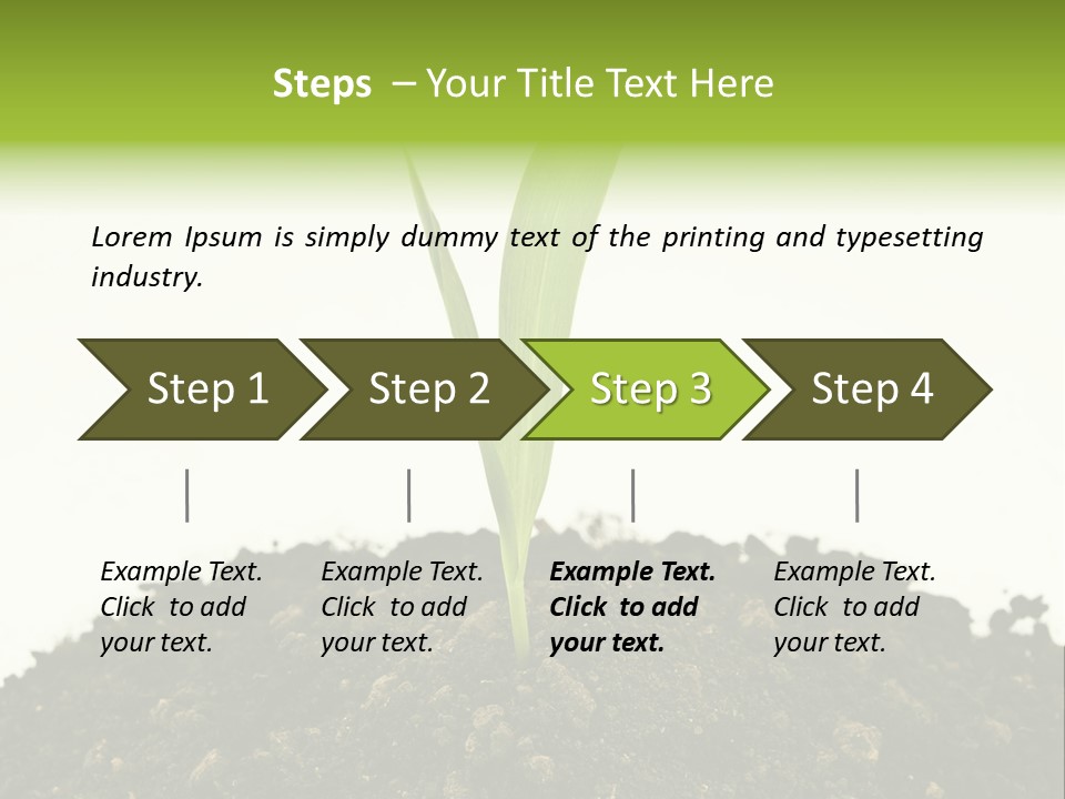 Corn Sprout In Soil PowerPoint Template