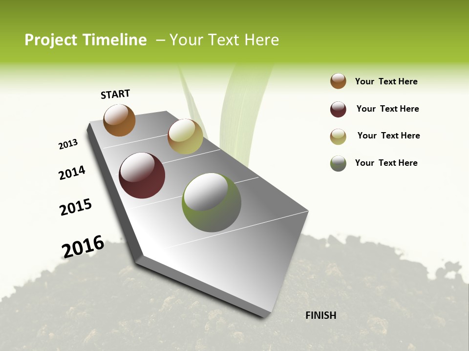 Corn Sprout In Soil PowerPoint Template