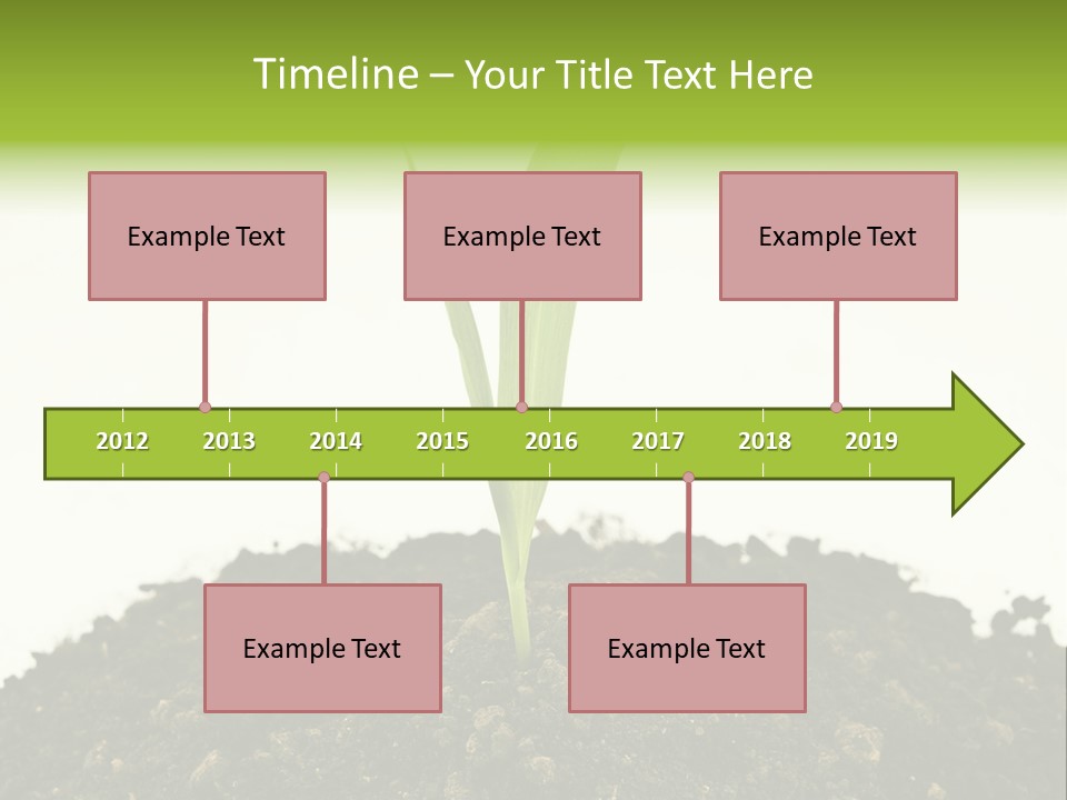 Corn Sprout In Soil PowerPoint Template