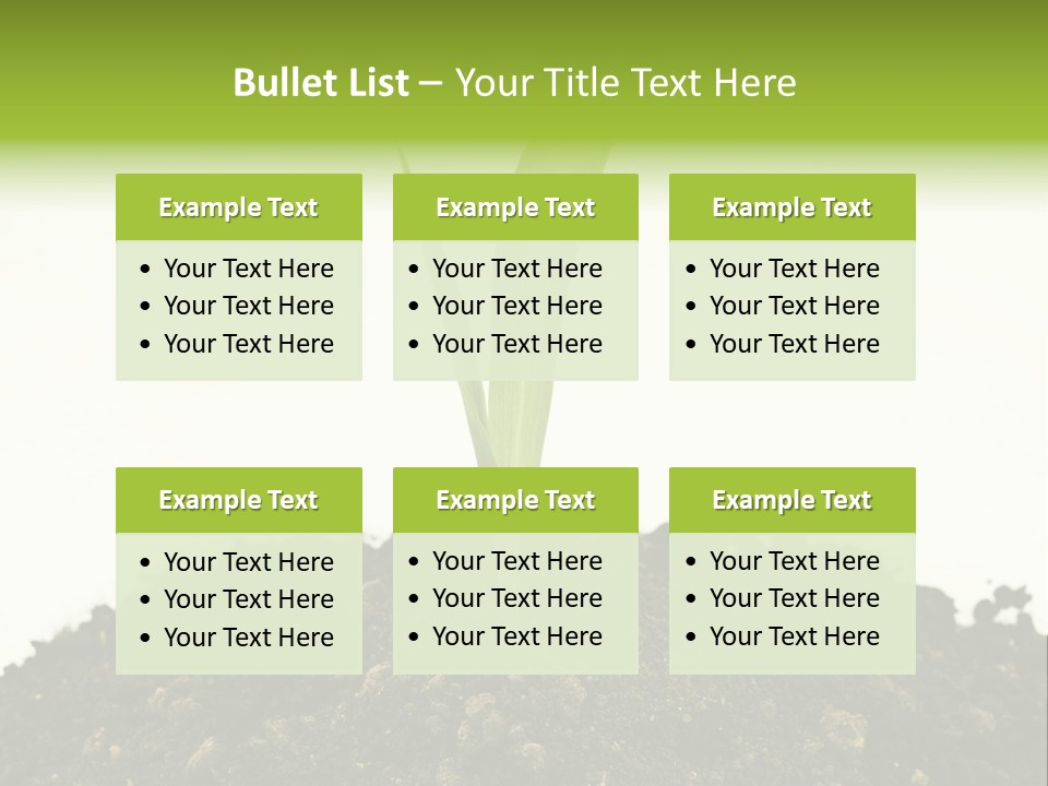 Corn Sprout In Soil PowerPoint Template