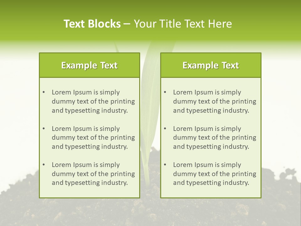 Corn Sprout In Soil PowerPoint Template