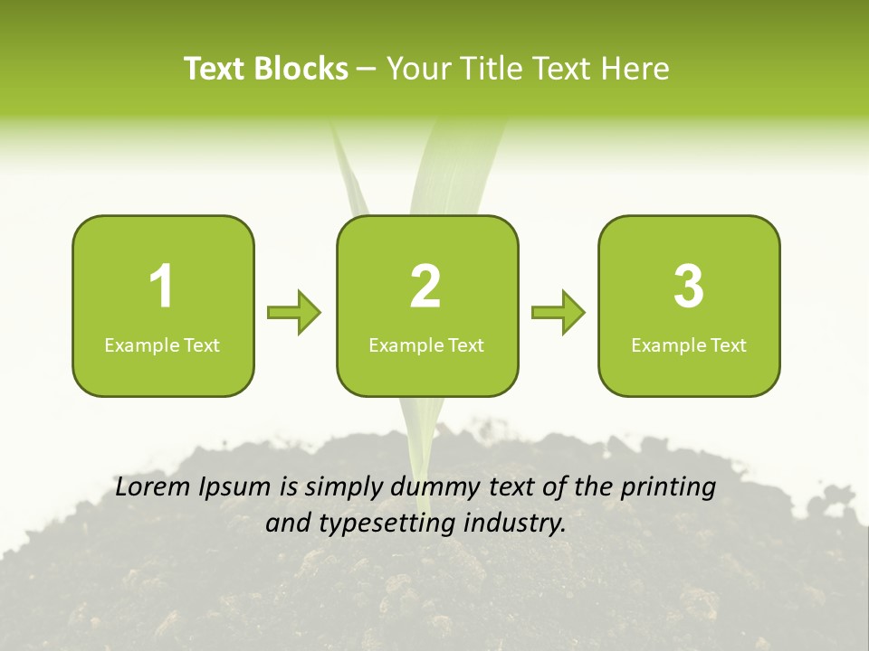 Corn Sprout In Soil PowerPoint Template
