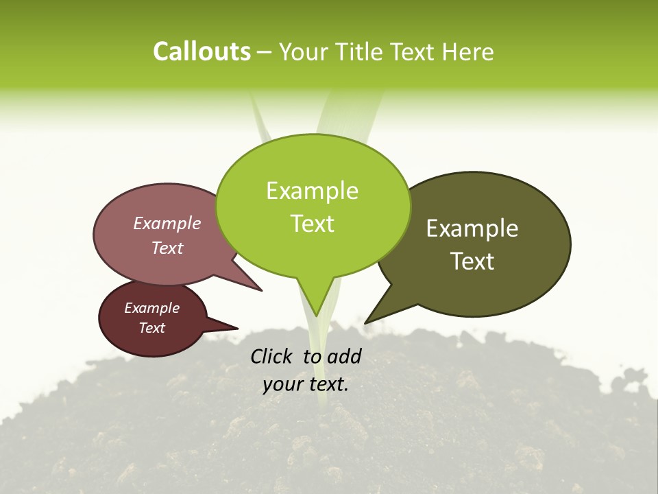Corn Sprout In Soil PowerPoint Template