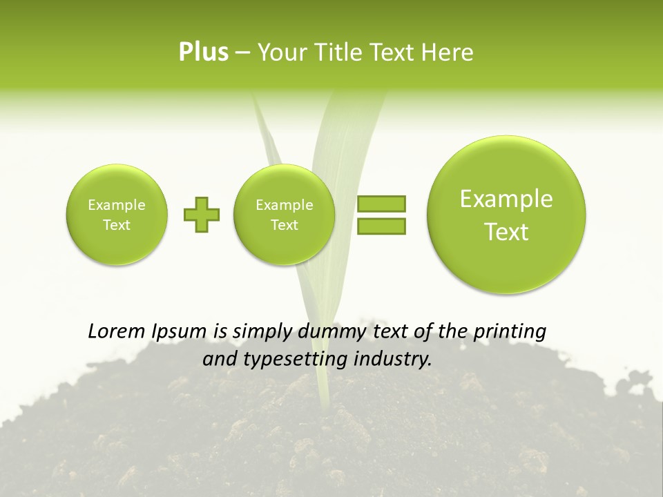 Corn Sprout In Soil PowerPoint Template