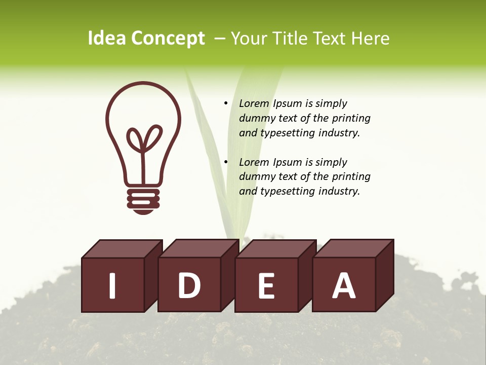 Corn Sprout In Soil PowerPoint Template
