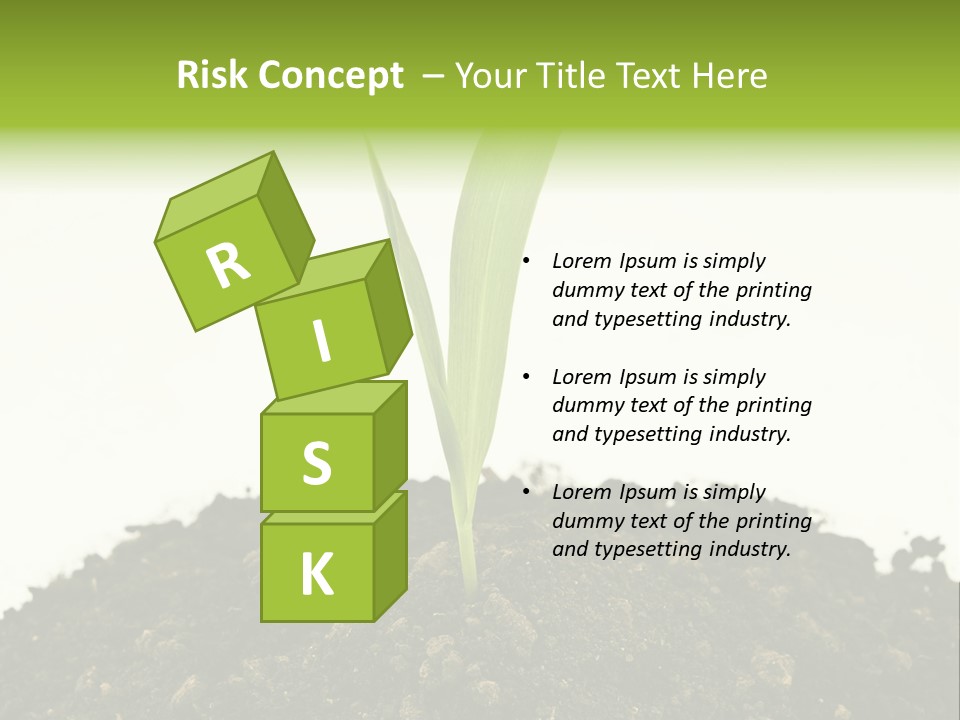 Corn Sprout In Soil PowerPoint Template