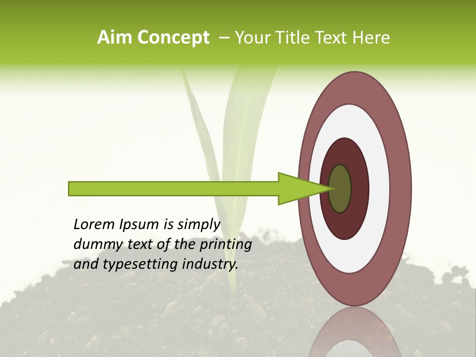 Corn Sprout In Soil PowerPoint Template