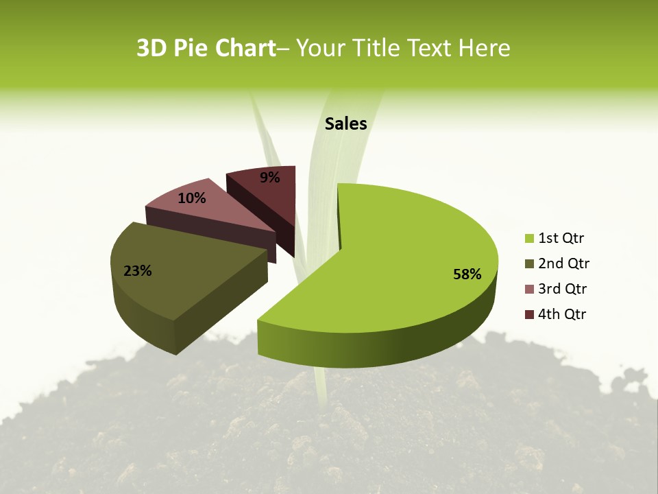 Corn Sprout In Soil PowerPoint Template