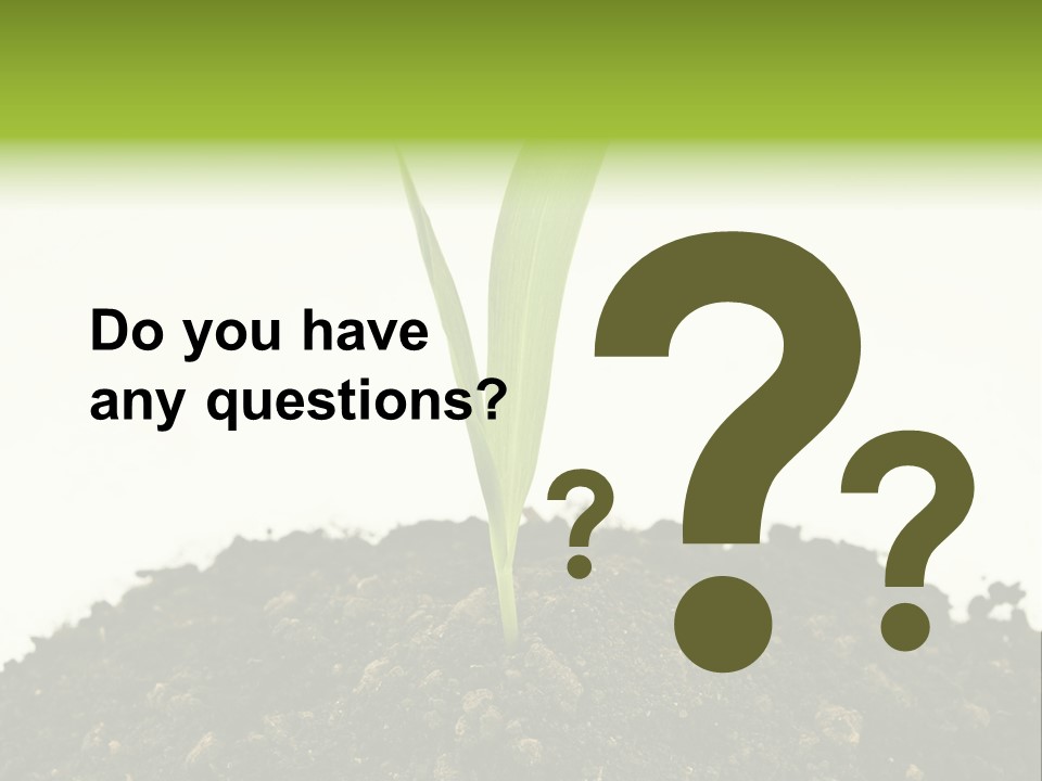 Corn Sprout In Soil PowerPoint Template