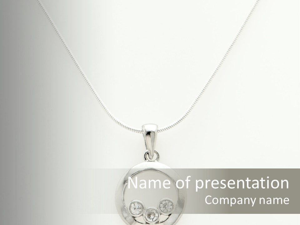 Sterling Silver Necklace PowerPoint Template