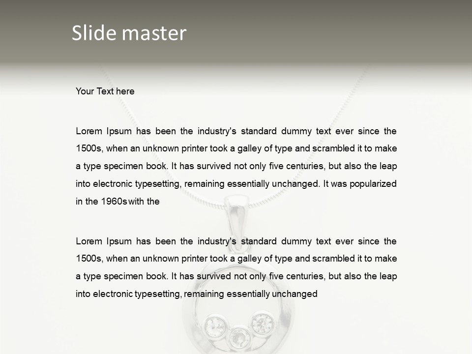Sterling Silver Necklace PowerPoint Template