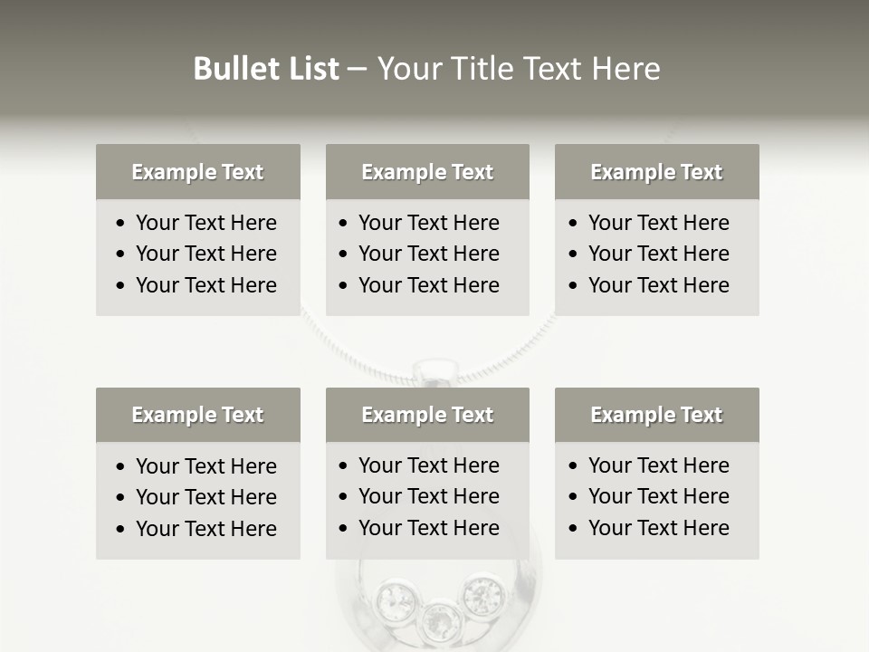 Sterling Silver Necklace PowerPoint Template
