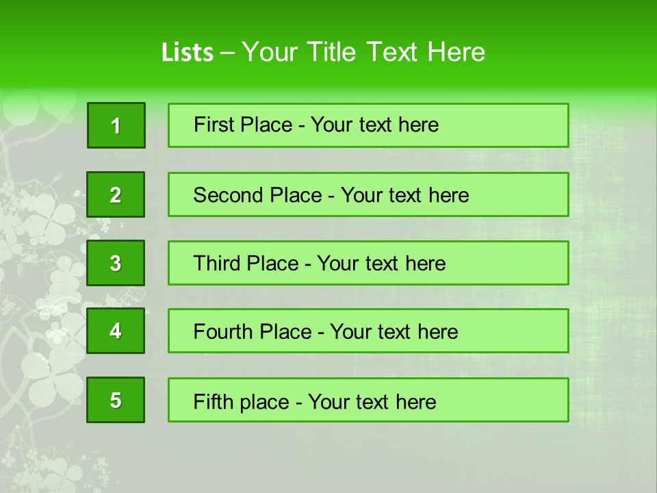 Green Grunge Floral Decor Old Texture Background PowerPoint Template