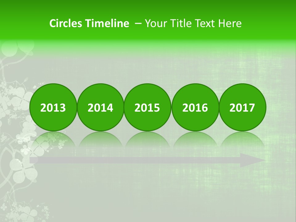 Green Grunge Floral Decor Old Texture Background PowerPoint Template