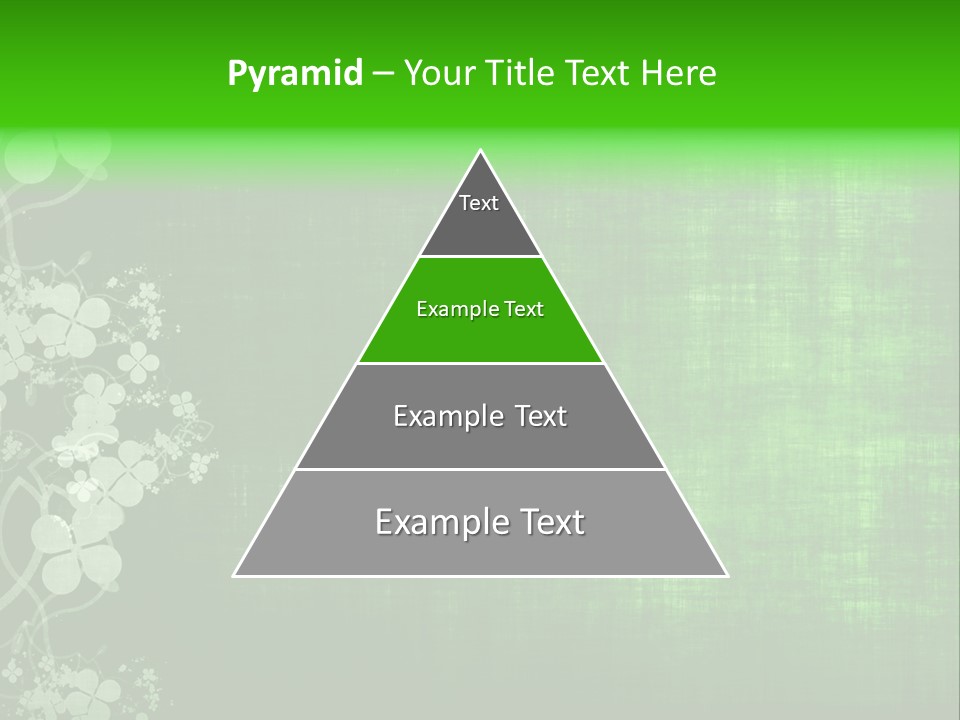 Green Grunge Floral Decor Old Texture Background PowerPoint Template