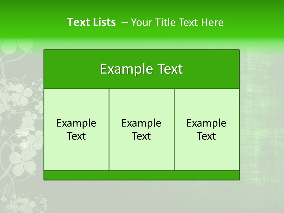 Green Grunge Floral Decor Old Texture Background PowerPoint Template
