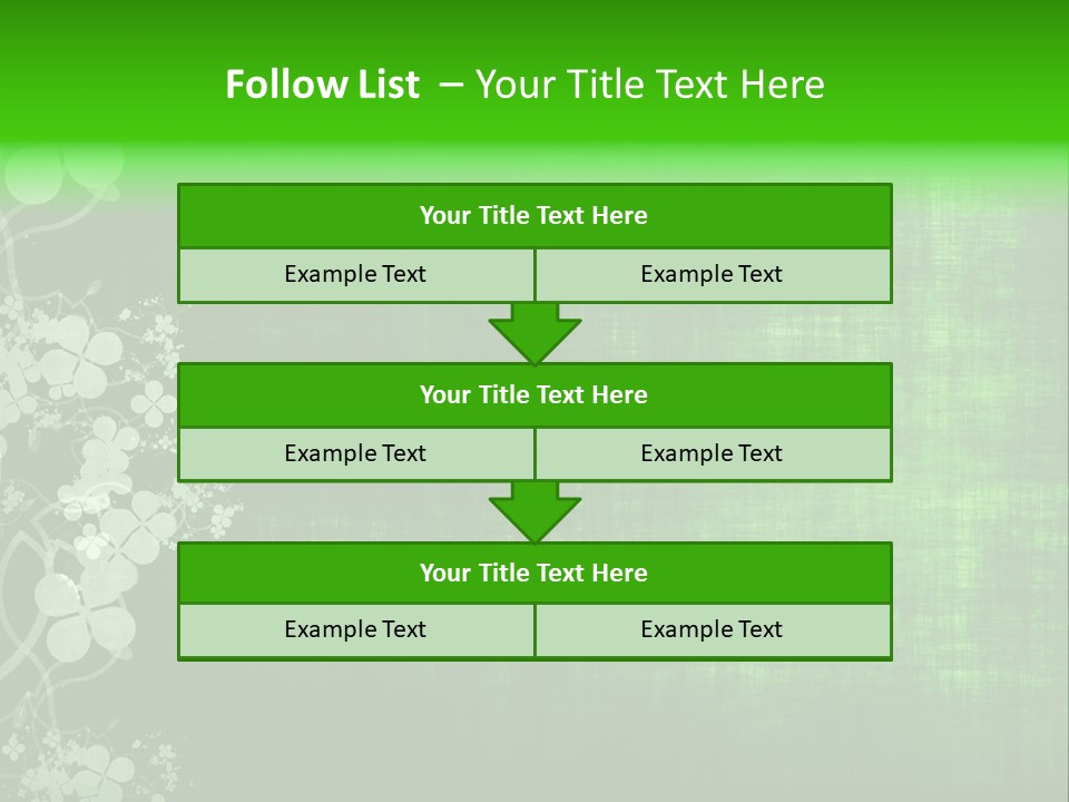 Green Grunge Floral Decor Old Texture Background PowerPoint Template