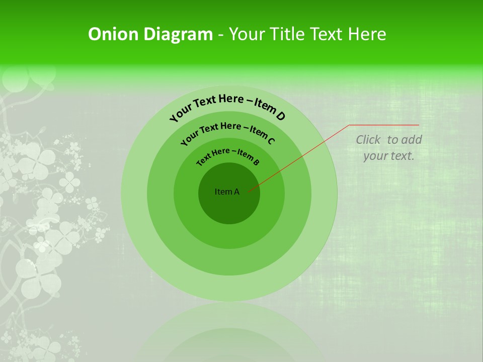 Green Grunge Floral Decor Old Texture Background PowerPoint Template