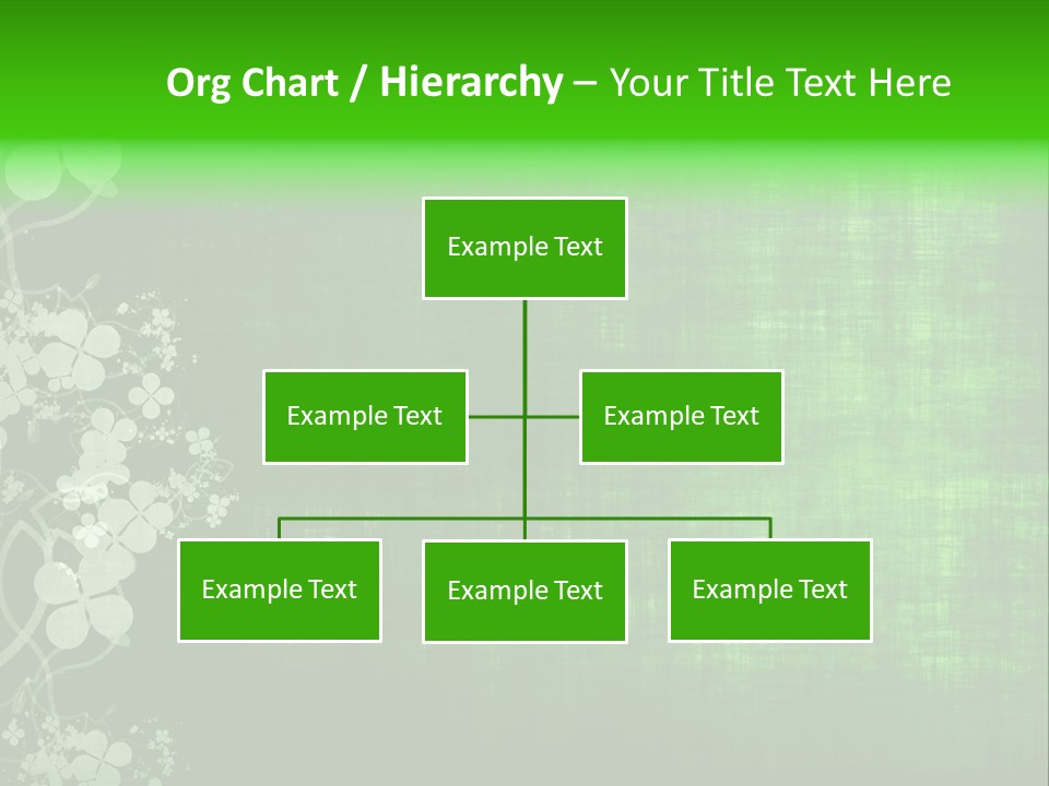 Green Grunge Floral Decor Old Texture Background PowerPoint Template