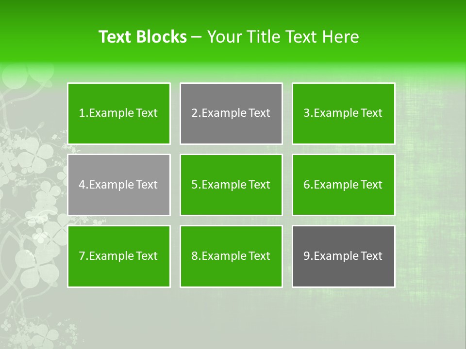 Green Grunge Floral Decor Old Texture Background PowerPoint Template