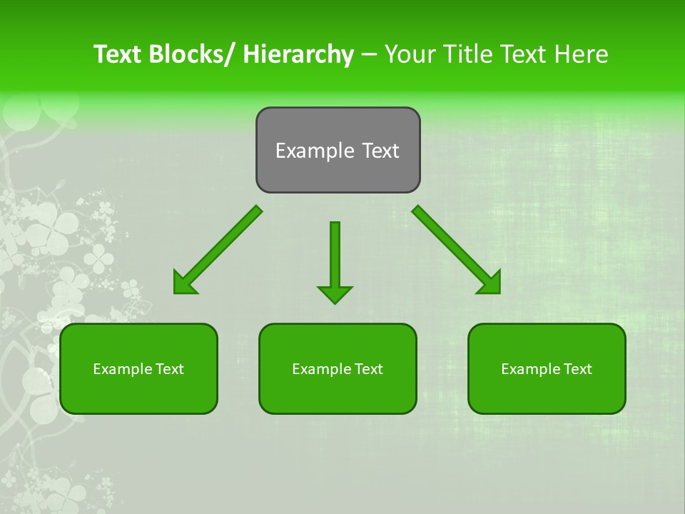 Green Grunge Floral Decor Old Texture Background PowerPoint Template