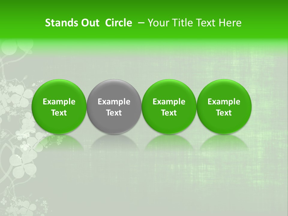 Green Grunge Floral Decor Old Texture Background PowerPoint Template