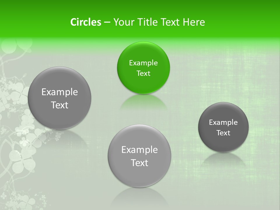 Green Grunge Floral Decor Old Texture Background PowerPoint Template