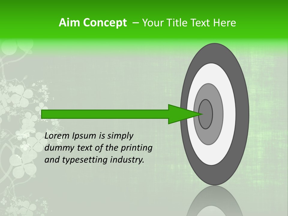 Green Grunge Floral Decor Old Texture Background PowerPoint Template