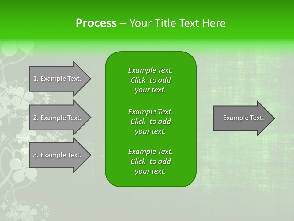 Green Grunge Floral Decor Old Texture Background PowerPoint Template