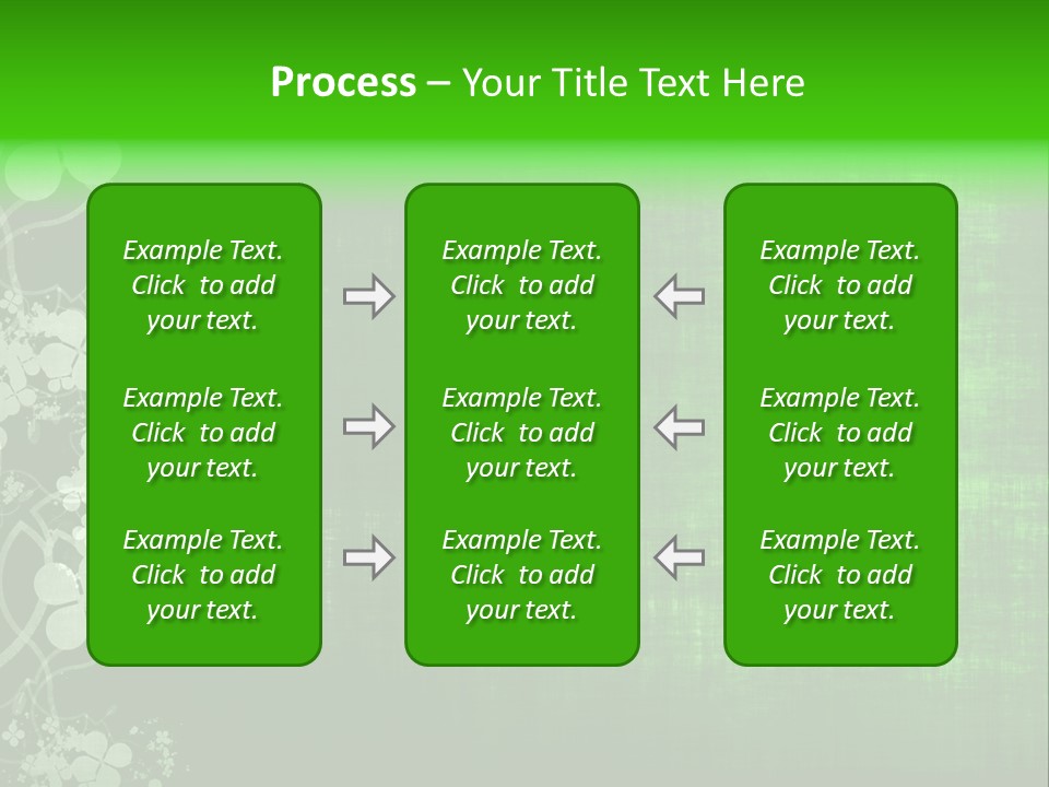 Green Grunge Floral Decor Old Texture Background PowerPoint Template